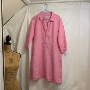 MaLvin Hamburg Germany I Live Kinen Pink Linen Dress